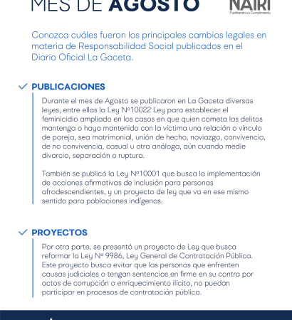 Reporte de Actualización Legal en RS y Sostenibilidad -2021